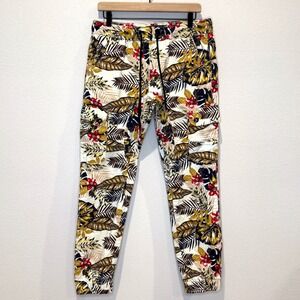 ANOTHER HYPE PIECE Mens Cargo L Multicolor Tropical Print Utility Military